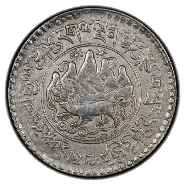 TIBET: AR 3 srang, Trabshi mint, BE16-12 (1938), PCGS AU55