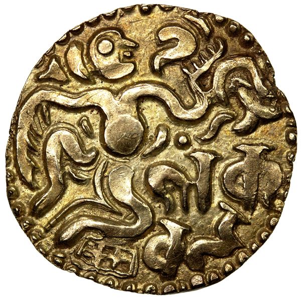 CEYLON (MEDIEVAL): Anonymous, ca. 990-1070, AV kahavanu (4.32g), EF-AU