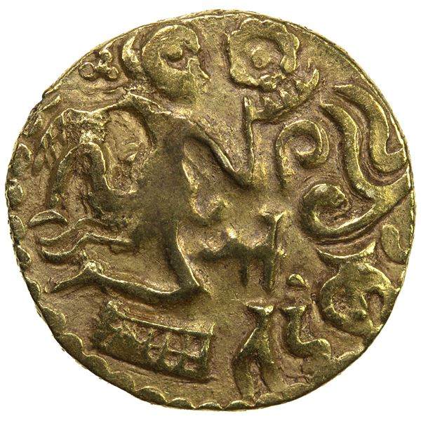 CEYLON (MEDIEVAL): Anonymous, ca. 970-1070, AV kahavanu (4.38g), VF