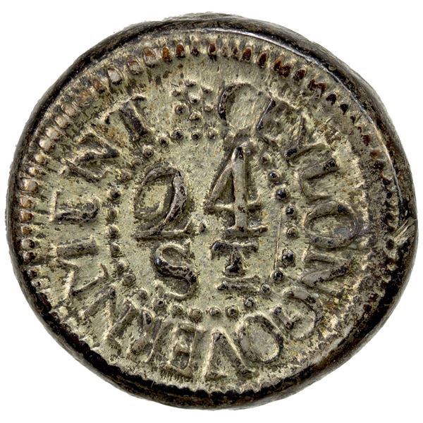 CEYLON: George III, AR 24 stivers, 1808, EF