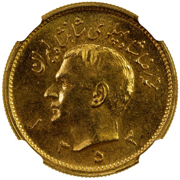 IRAN: AV pahlavi, SH1353 (1974), NGC MS65