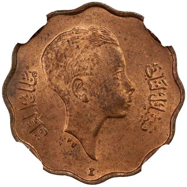IRAQ: Faisal II, 1939-1958, AE 4 fils, 1943-I/AH1362, NGC MS63 RB