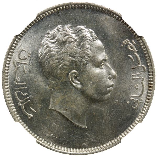 IRAQ: Faisal II, 1939-1958, AR 100 fils, 1953/AH1372, NGC MS64