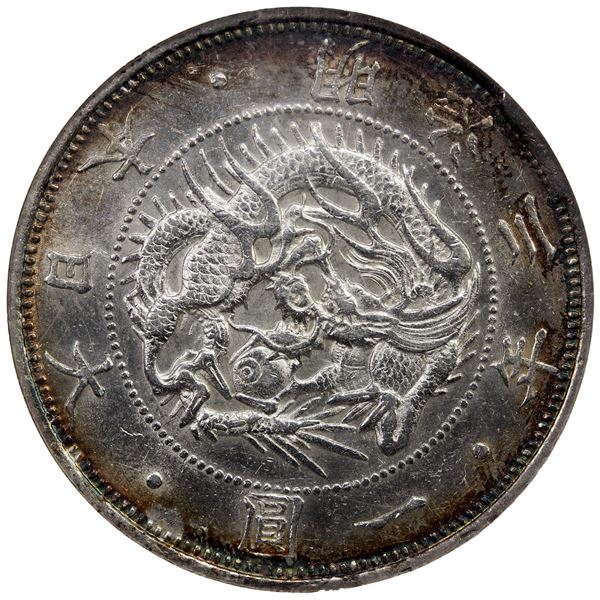 JAPAN: Meiji, 1867-1912, AR yen, year 3 (1870), NGC MS61