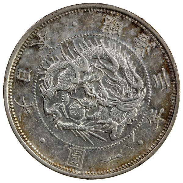 JAPAN: Meiji, 1867-1912, AR yen, year 3 (1870), Choice EF