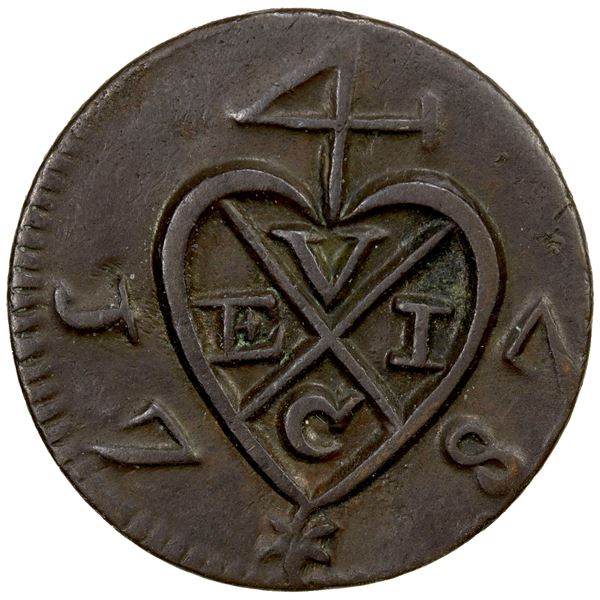 PENANG: AE ½ cent, 1787, VF-EF