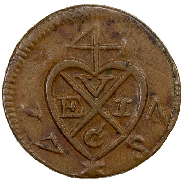 PENANG: AE ½ cent, 1787, Choice VF