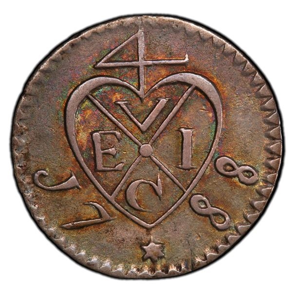 PENANG: AR 1/10 dollar, 1788, PCGS AU55