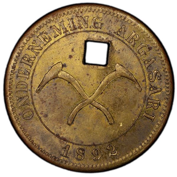 NETHERLANDS EAST INDIES: West Jawa, ½ arbeidsloon, 1892, PCGS MS62