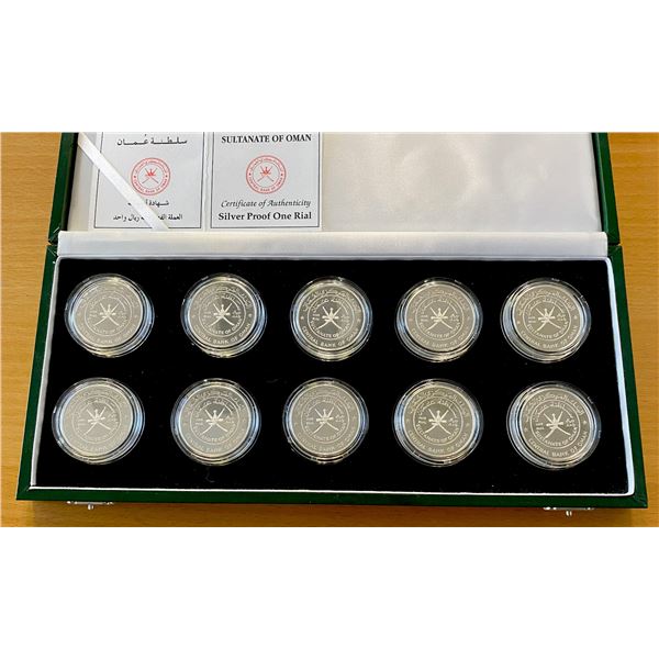 OMAN: 10-coin proof set, 1995/AH1416