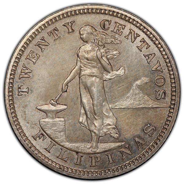 PHILIPPINES: U.S. Territory, AR 20 centavos, 1903, PCGS Proof 61