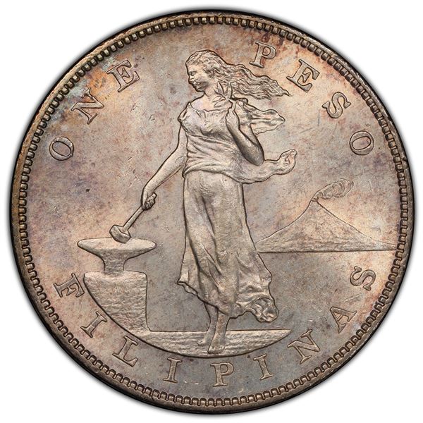 PHILIPPINES: U.S. Territory, AR peso, 1903-S, PCGS MS63