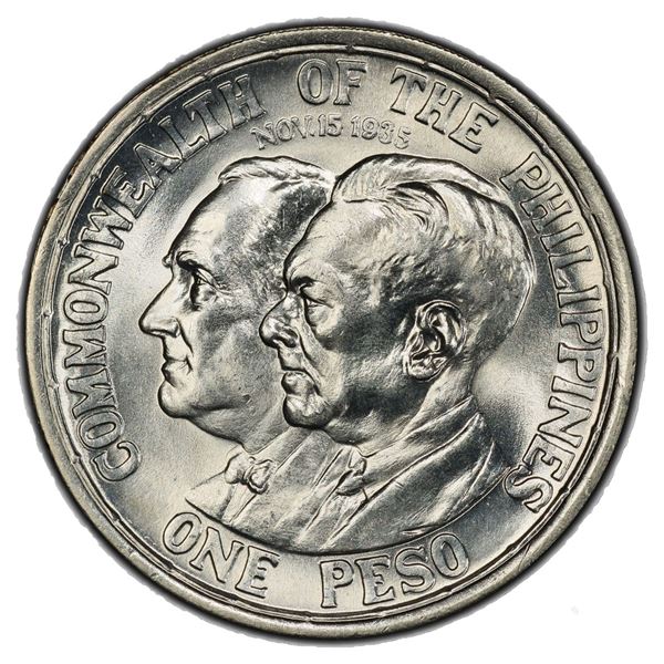 PHILIPPINES: Commonwealth, AR peso, 1936-M, PCGS MS66