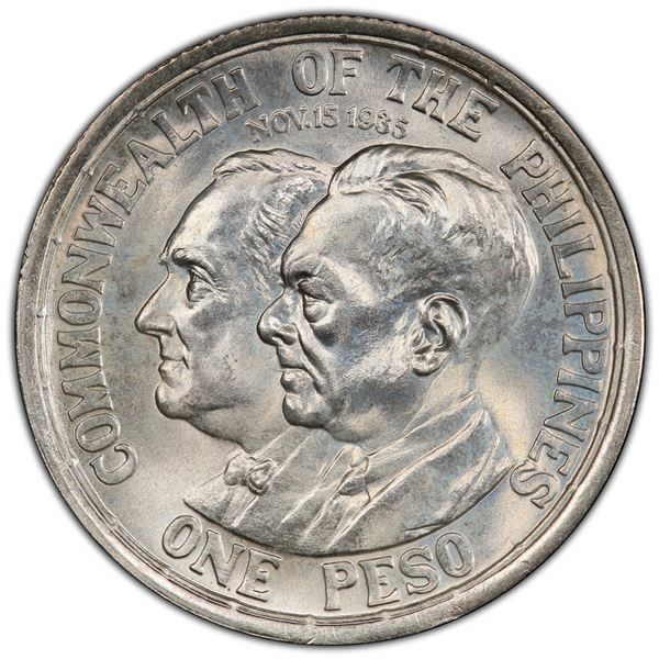 PHILIPPINES: Commonwealth, AR peso, 1936-M, PCGS MS66