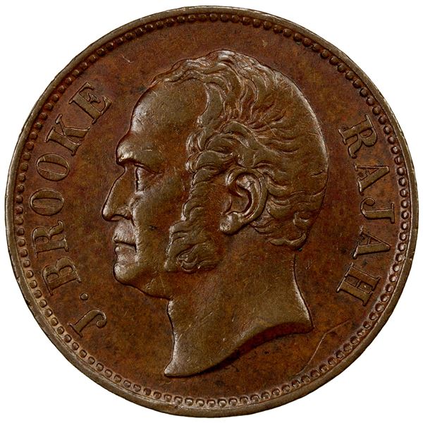 SARAWAK: AE ½ cent, 1863, EF