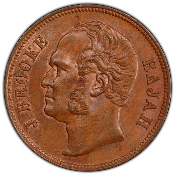 SARAWAK: AE cent, 1863, PCGS MS64 BN