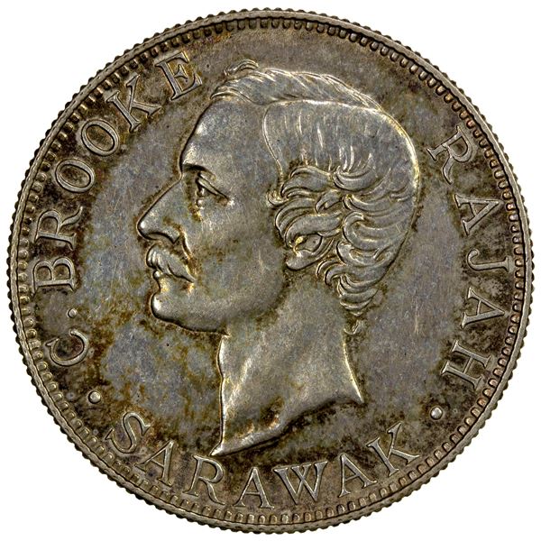 SARAWAK: AR 50 cents, 1900-H, AU