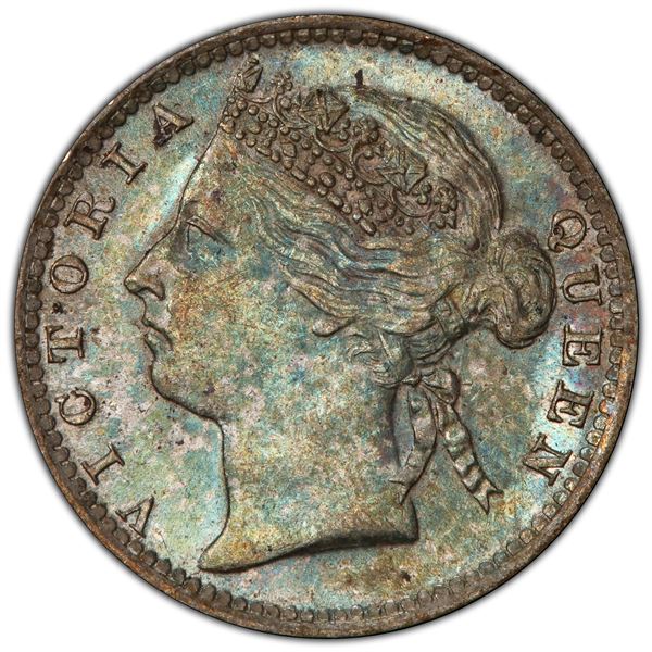 STRAITS SETTLEMENTS: AR 10 cents, 1888, PCGS MS63