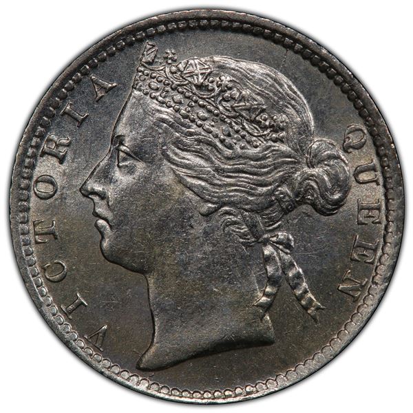 STRAITS SETTLEMENTS: AR 10 cents, 1888, PCGS MS61