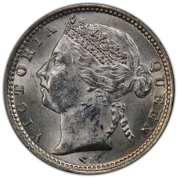 STRAITS SETTLEMENTS: AR 10 cents, 1901, PCGS MS62