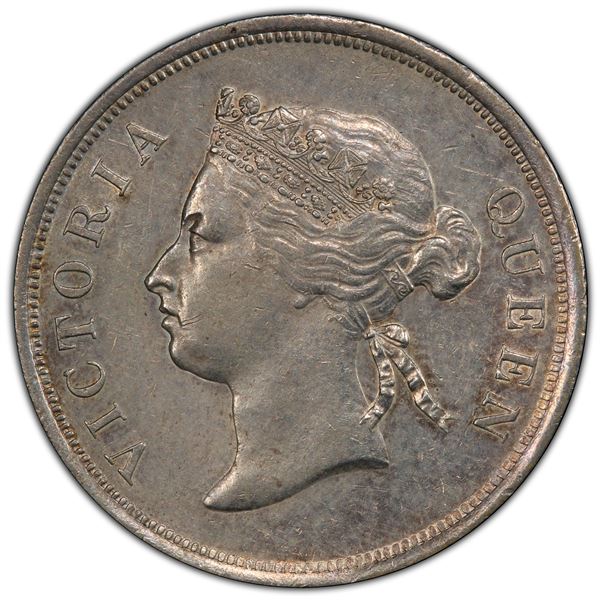 STRAITS SETTLEMENTS: AR 50 cents, 1895, PCGS AU details