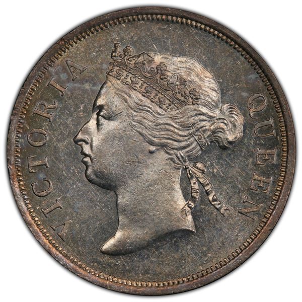 STRAITS SETTLEMENTS: AR 50 cents, 1896, PCGS AU58