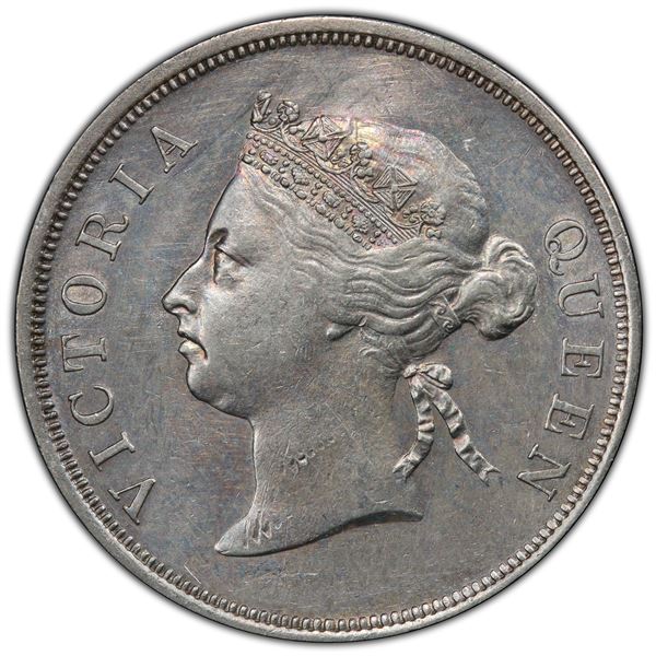 STRAITS SETTLEMENTS: AR 50 cents, 1900, PCGS AU details