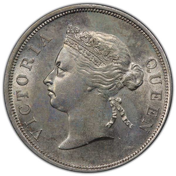 STRAITS SETTLEMENTS: AR 50 cents, 1900, PCGS AU details