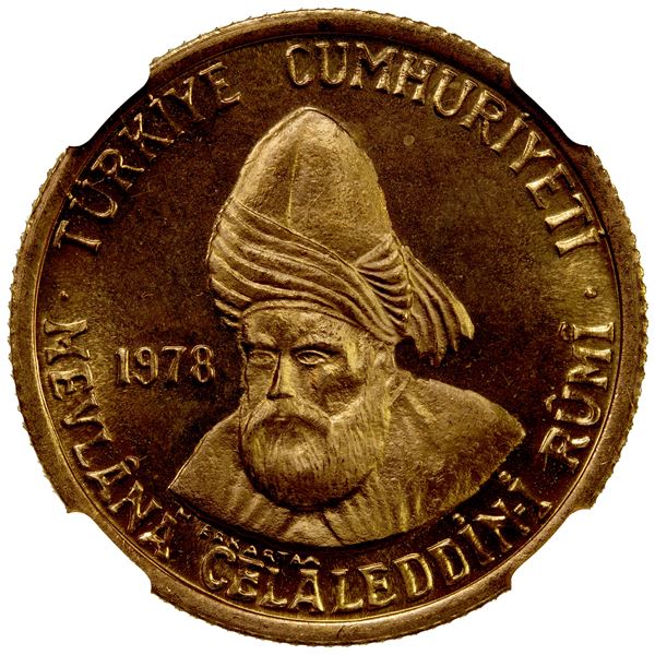 TURKEY: AV 1000 lira, 1978, NGC Proof 68