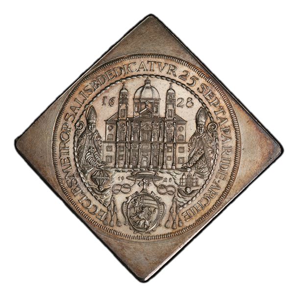 SALZBURG: AR 3 thaler klippe, 1928, PCGS MS66