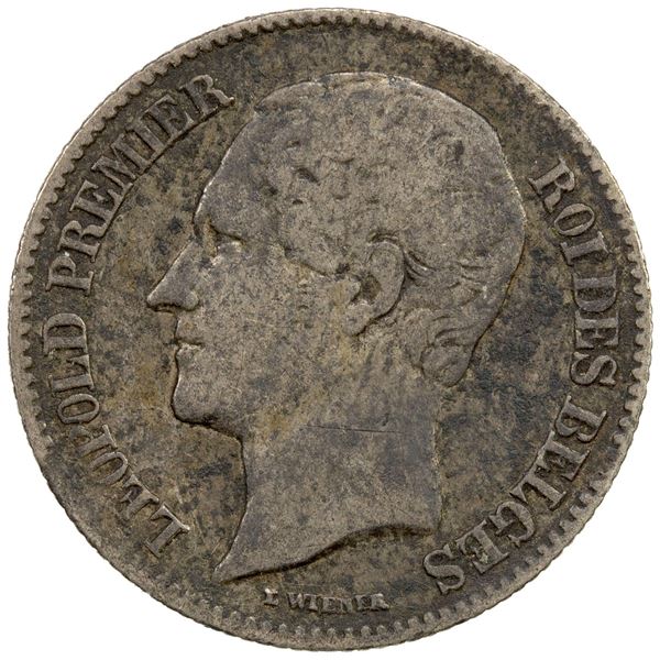 BELGIUM: Leopold I, 1831-1865, AR ½ franc, 1849, Choice VF