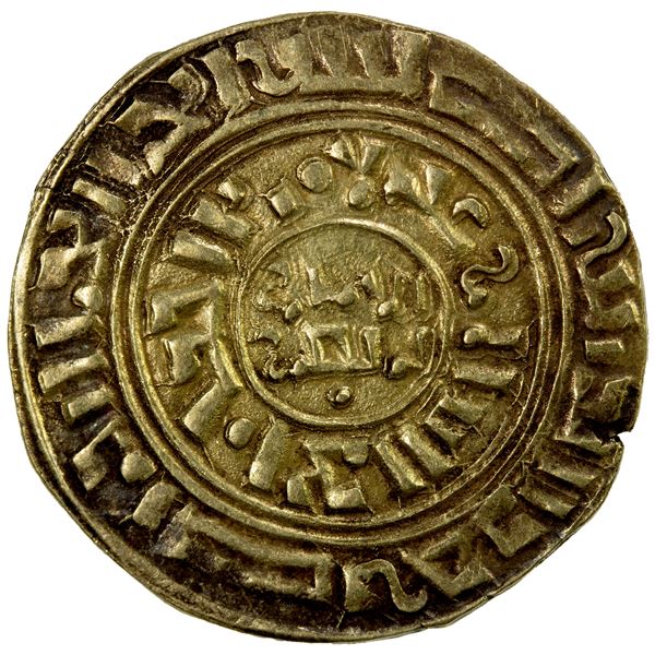 CRUSADERS: KINGDOM OF JERUSALEM: Late series, ca. 1220s-1260s, AV bezant (3.04g), EF