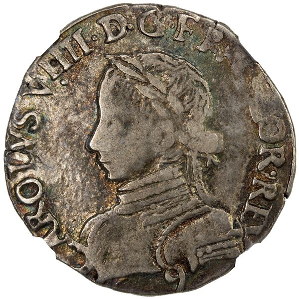 FRANCE: Charles IX, 1560-1574, AR demi-teston, 1568, NGC VF35