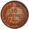 Image 2 : FRANCE: Charles X, 1824-1830, AE 10 centimes, ND, PCGS Specimen 65 RB
