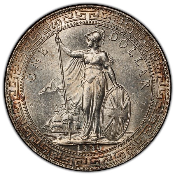 GREAT BRITAIN: AR trade dollar, 1930-B, PCGS MS64