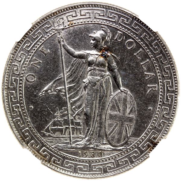 GREAT BRITAIN: AR trade dollar, 1930-B, NGC MS60