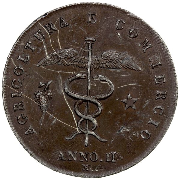 ITALIAN REPUBLIC: Napoleon I, 1802-1805, Scudo da 5 Lire (20.09g), AN II (1803)-M, EF