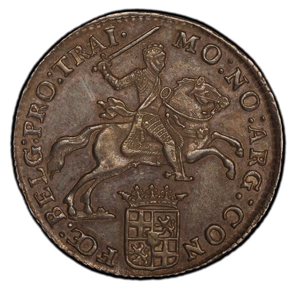 UTRECHT: Dutch Republic, AR ½ ducaton, Utrecht, 1786/5, PCGS AU53