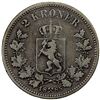Image 2 : NORWAY: Oscar II, 1872-1907, AR 2 kroner, 1885, Fine