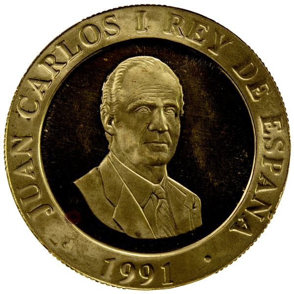 SPAIN: Juan Carlos I, 1975-2014, AV 20,000 pesetas, 1991, Proof