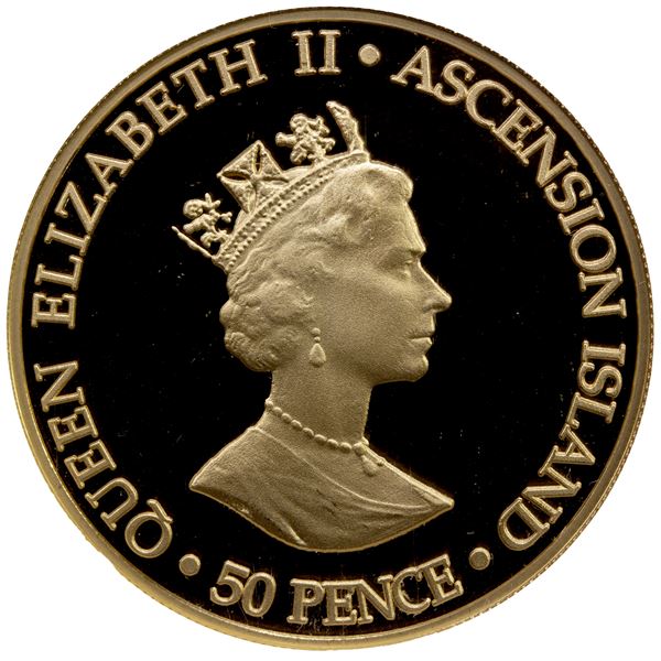 ASCENSION ISLAND: Elizabeth II, 1953-, AV 50 pence, 2000, NGC PF69 Ultra Cameo