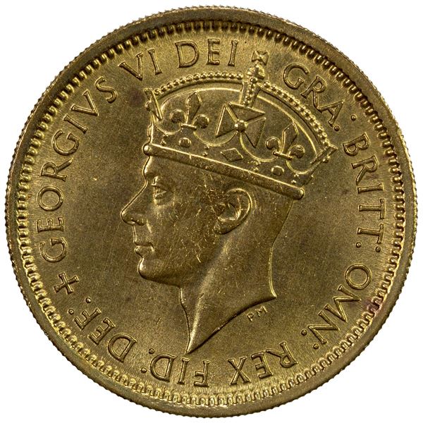 BRITISH WEST AFRICA: George VI, sixpence, 1952, UNC