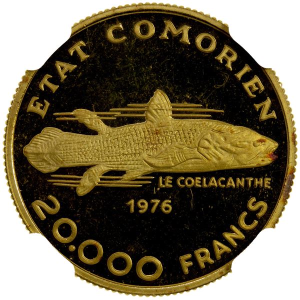 COMOROS: AV 20,000 francs, NGC PF65 Ultra Cameo