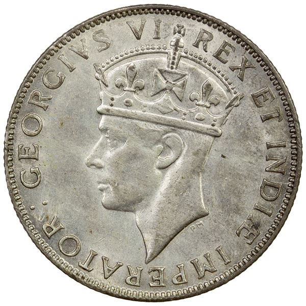 EAST AFRICA: George VI, BI shilling, 1943-I, EF-AU