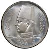 Image 1 : EGYPT: Farouk I, 1936-1952, AR 20 piastres, 1937/AH1356, PCGS MS65