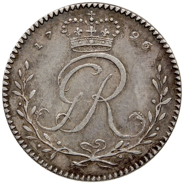 GOLD COAST: George III, AR tackoe, 1796, VF-EF