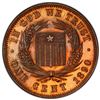 Image 2 : LIBERIA: Republic, AE cent, 1890, PCGS Specimen 64 RB