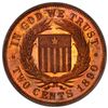 Image 2 : LIBERIA: Republic, AE 2 cents, 1890, PCGS Specimen 64 RB