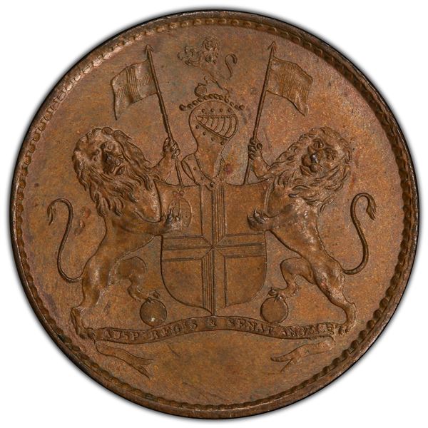 ST. HELENA: British Colony, AE ½ penny, 1821, PCGS MS64 BN