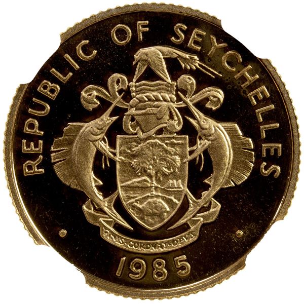 SEYCHELLES: AV 500 rupees, 1985, NGC PF68 Ultra Cameo